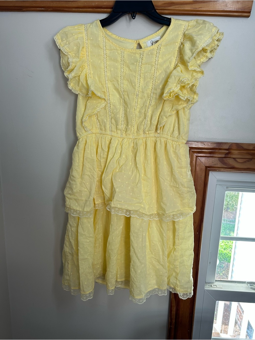 Girly Ruffle Tiered Butter Yellow Dress